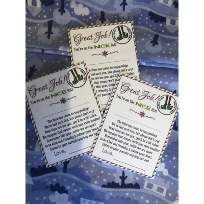 Todays 10p special ,Time to say goodbye elf mini cards 10p each