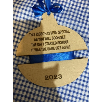 Something a little special, starting school keepsake comes with 2mtrs of ribbon