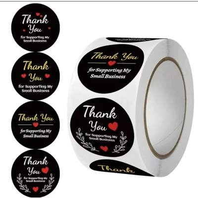 100 thankyou stickers £1