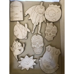 Mystery 3mm MDF laser cut shapes 45-50 per box £12 a box