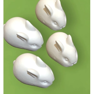 mini pottery plaster rabbits..