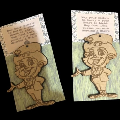 20P Bring a touch of luck to your life with our MDF Lucky Leprechaun!