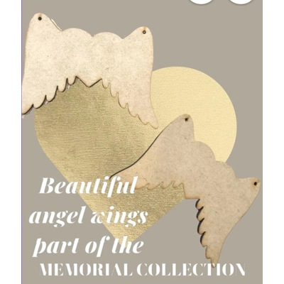 MDF sublimation or vinyl angel wings 10cm x 8cm can also be painted or sharpied 50p each