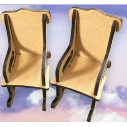 MDF blank memorial rocking chairs 7cm x 4cm flat packed fo..