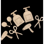 hairdresser MDF embellishments weave magic into your crafts. ✂‍♀8 set 50p a pack"