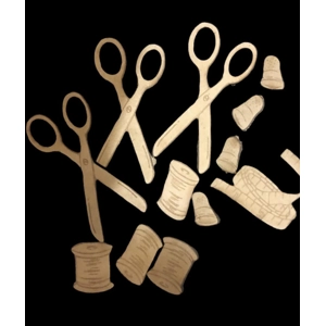 mdf seamstress embellishment..