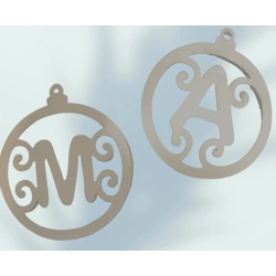 MDF initial baubles soon be Christmas  so I am starting ea..