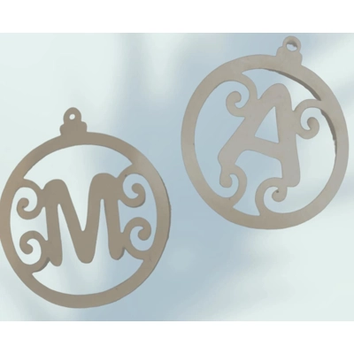 MDF initial baubles soon be Christmas so I am starting early 8.5cm any initial 50p each