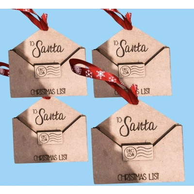 personalised Get ready for holiday magic with our MDF Santa Letter Holder! Β£2 each