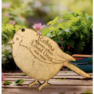 personalised mdf robins Brin..