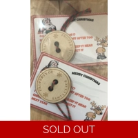 100 Santa buttons KITS 100 packets with backing ..