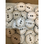 ready for resale 100 Santa buttons in packets with backing card and cord £35 per box