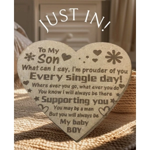 “To My Son” MDF Heart Keepsa..