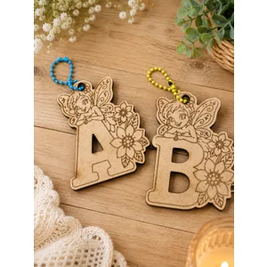 ✨ FAIRY MDF INITIAL KEYRINGS..