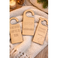 DOOR HANGERS PACK OF 3 MDF READY TO PAINT OR USE..