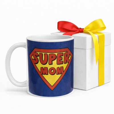 SUPER MOM 11OZ TEA/COFFEE MUG BOXED £3