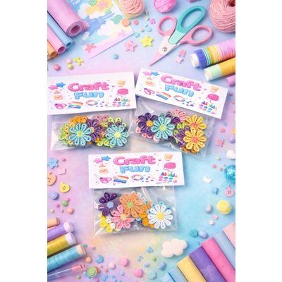 Brighten Your Crafts with Fabric Flowers – Just 50p a Pack!