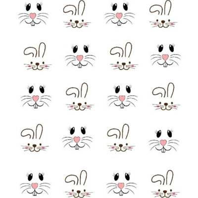bunny faces sublimation sheet 20 faces per sheet £1 each