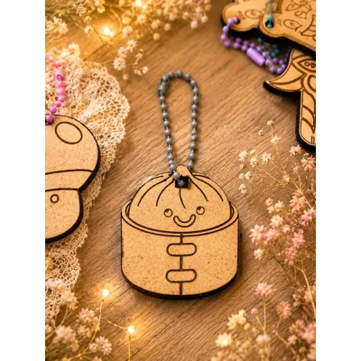 ✨ KAWAII MDF DUMPLING BAG CHARMS / KEYRINGS – JUST 3 for £1! ✨