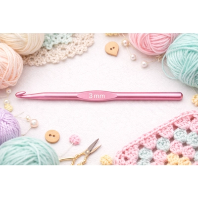 Craft with Finesse! 50p each Meet your new favourite tool — the 3mm Red Aluminium Crochet Hook,