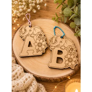 ELEPHANT INITIAL KEYRINGS – ..