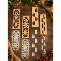 adorable MDF Christmas stencils set of 4 £3 a set