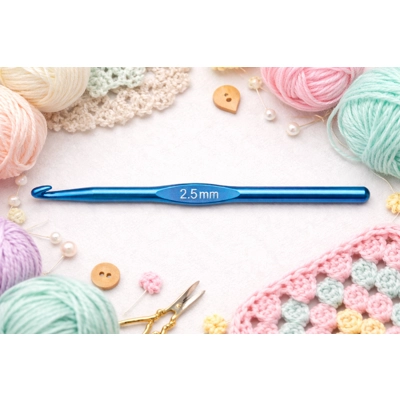 Craft with Finesse! 50p each Meet your new favourite tool — the 2.5mm Red Aluminium Crochet Hook,