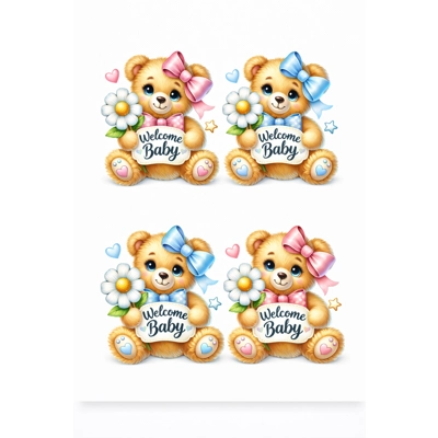 4 DESIGNS PER SHEET 40P A SHEET Beautiful Heat Transfer Sublimation Sheets – Just Press & Go!