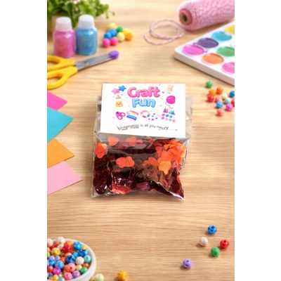 Make every project pop with our foil red heart confetti 50p a pack