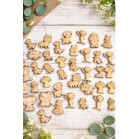 ✨ Quirky Mini MDF Embellishments – Mixed Pack of..