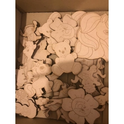 TODAYS SPECIAL BOX OF 50 ASSORTED MDF CUTS,FROM 5CM -9CM £..