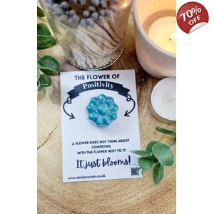 Flower of positivity wax card