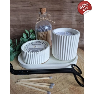 Double candle & Plate