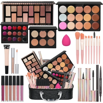 Makeup Kit For Women Full Kit Makeup Kit For Girls Gift Includes Sponge Eyeshadow Lip gloss Set