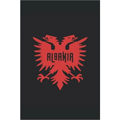 albania: Notebook lined format a5 (6x9) | 120 pages Log Book | Organizer albanian eagle albania Notebook for Passwords | Diary | Journal | Signbook