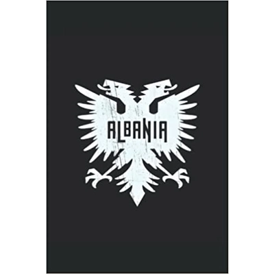 albania: Notebook lined format a5 (6x9) | 120 pages Log Book | Organizer albanian eagle albania Notebook for Passwords | Diary | Journal | Signbook