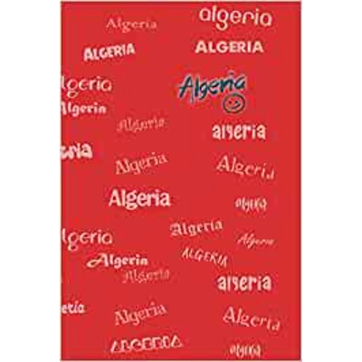 Algeria: Red Colored, Multifont Typography 110 Pages Lined - Creative Journal Notebook / Diary Gift (6 x 9 inches, Ruled) Paperback – Aug. 13 2020 b