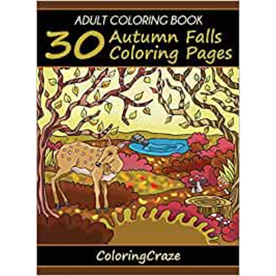 Adult Coloring Book: 30 Autumn Falls Coloring Pages Hardcover – Illustrated, May 8 2018 by Coloringcraze (Author)