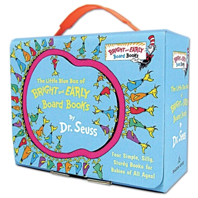 The Little Blue Boxed Set of 4 Bright and Early Board Books: Hop on Pop; Oh, the Thinks You Can