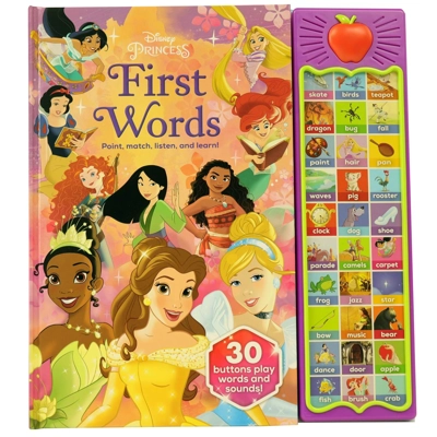 Disney Princess Cinderella, Moana, Rapunzel, and More! - First Words: Point, Match, Listen