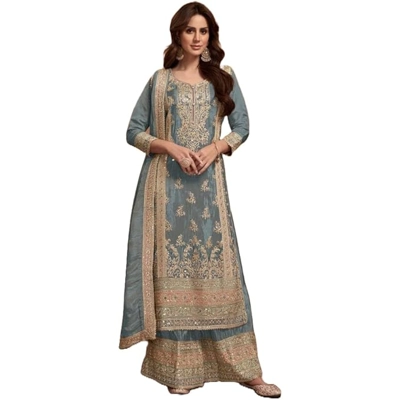 Niya Fashion Ready to Wear Indian/Pakistani Wedding wear Palazzo Style Salwar Kameez Suit Collection