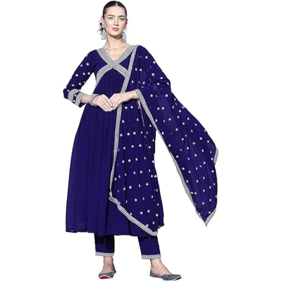Indian Pakistani Kurta set for women with dupatta party wear kurti palazzo set with dupatta