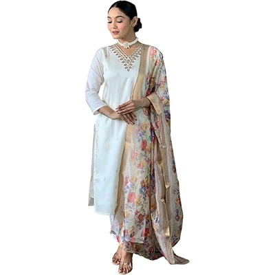 The Red Lion Enterprise Women Anarkali Dress, Alia cut kurti, Salwar suit pant and Dupatta 3pc set f