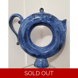 Azure Orbit - A Sculptural Teapot
