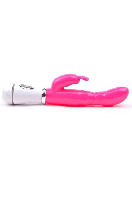 Slim G-Spot Twelve Speed Rabbit Vibrator Neon Pink