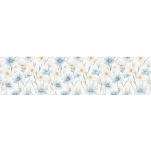 Blue and white daisies