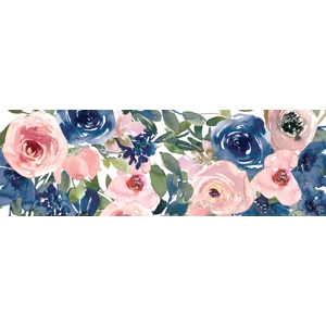 Pink and blue floral