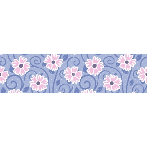 Floral Swirls in blue