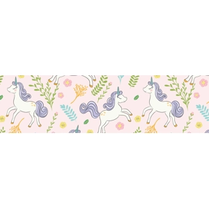 Unicorns-pale pink background