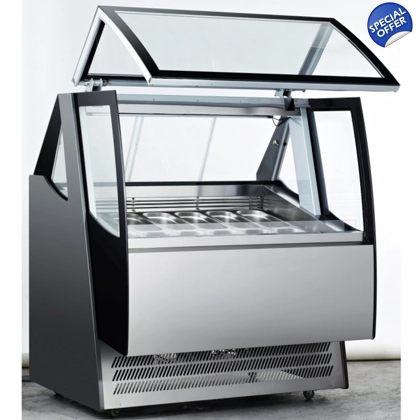 High Tech Ice Cream Display 12 Pan